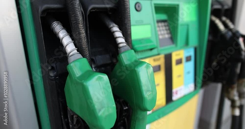 Wallpaper Mural Various gas-diesel and petrol pistols at gas station. Car filling station concept Torontodigital.ca