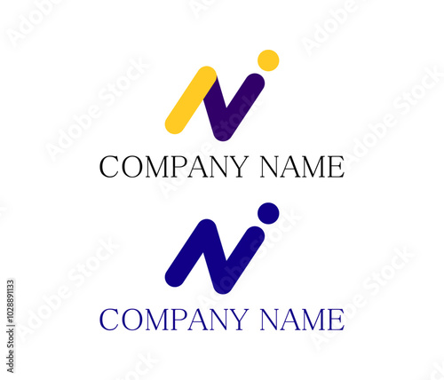 N Text logo vector design , N letter