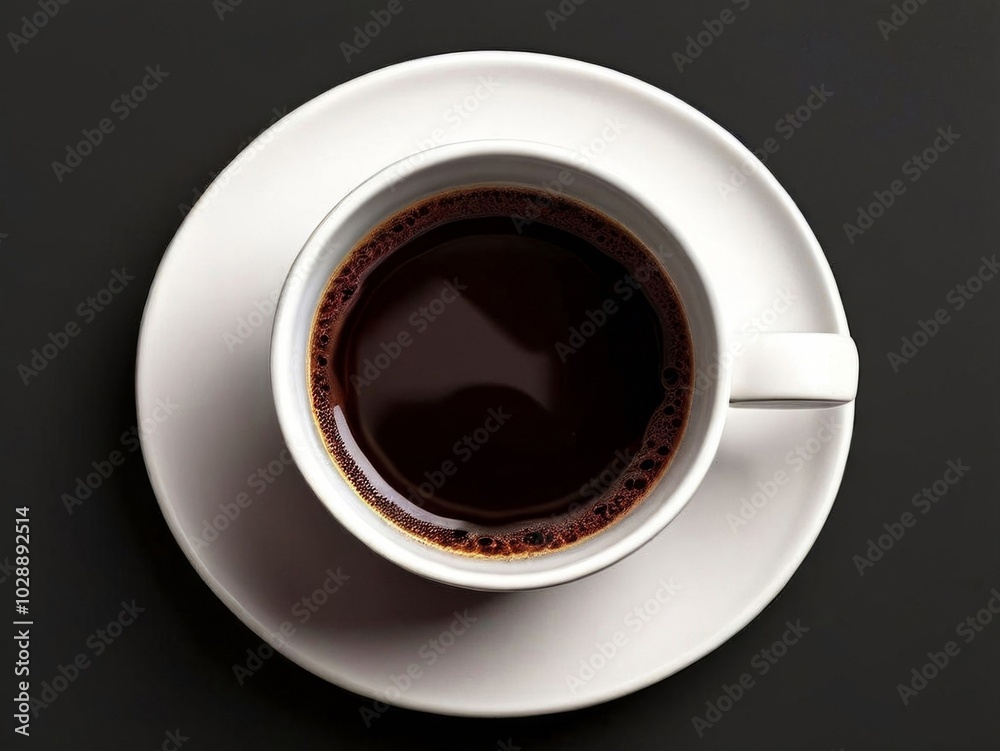 A cup of perfectly brewed premium coffee on white background. Generated by AI. A cup of perfectly brewed premium coffee on white background. Generated by AI.