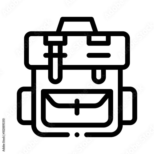 Backpack line icon