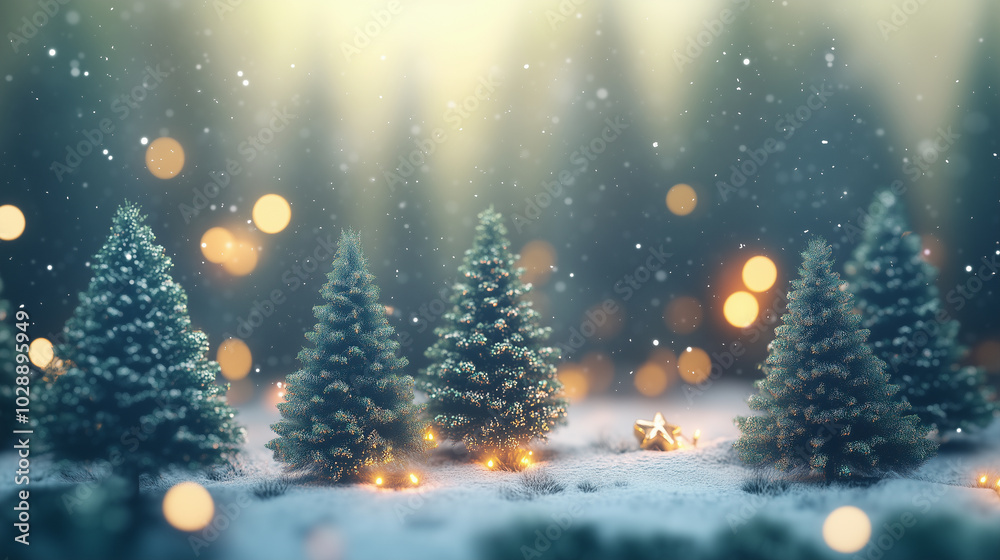 christmas tree and decorations background with snow fall for celebrate merry Christmas and happy new year, cozy vibes and background with copy space. christmas tree and decorations background with snow fall for celebrate merry Christmas and happy new year, cozy vibes and background with copy space.