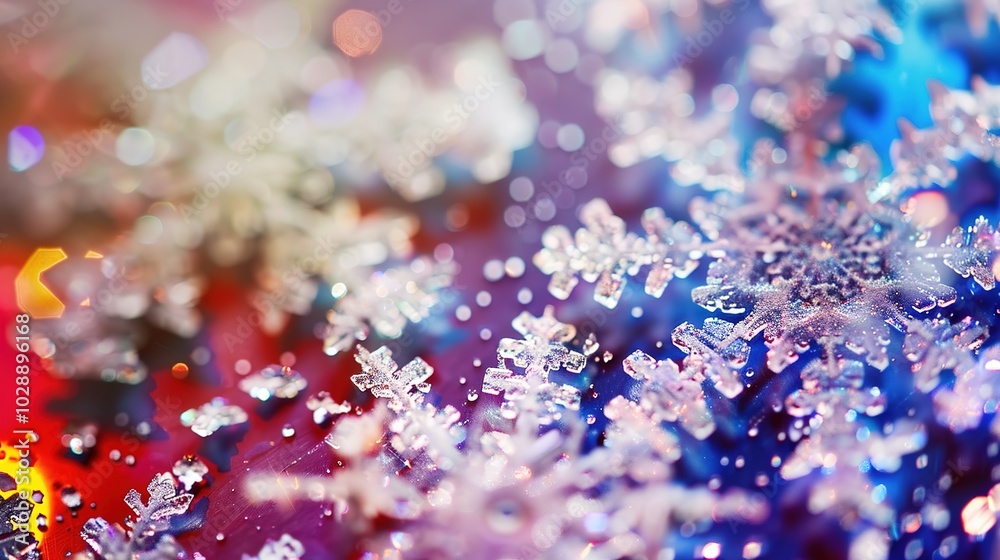Colorful and Sparkling Snowflakes - a vibrant and festive visual. The dynamic snowflakes shimmer with color, creating a joyful and magical scene. Colorful and Sparkling Snowflakes - a vibrant and festive visual. The dynamic snowflakes shimmer with color, creating a joyful and magical scene.