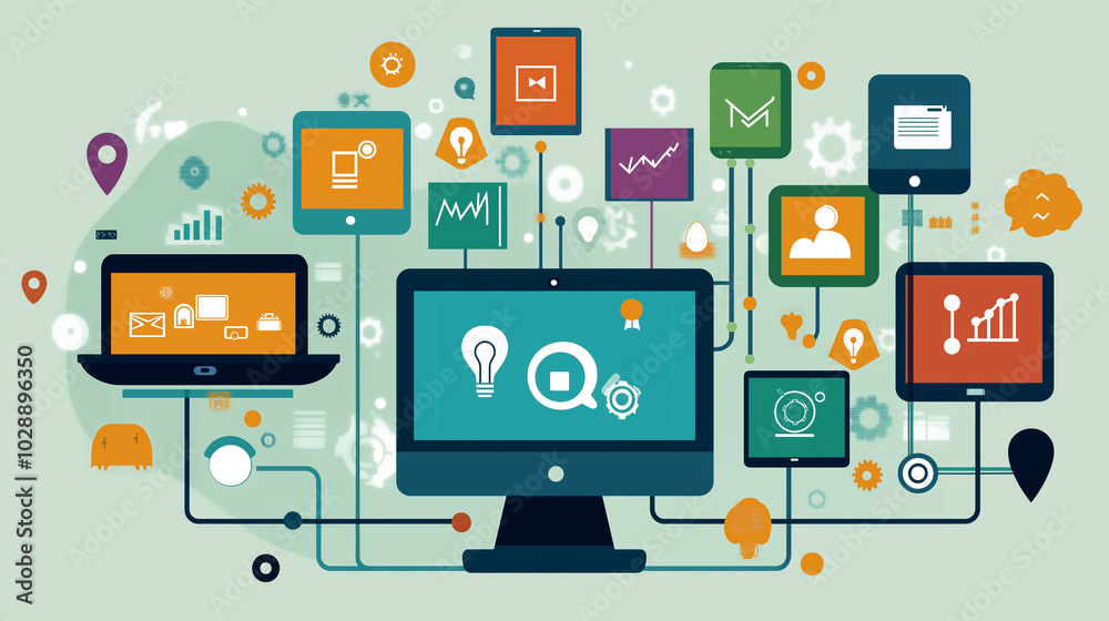 Business with technology, high technology for future. Generative AI Illustration. Business with technology, high technology for future. Generative AI Illustration.