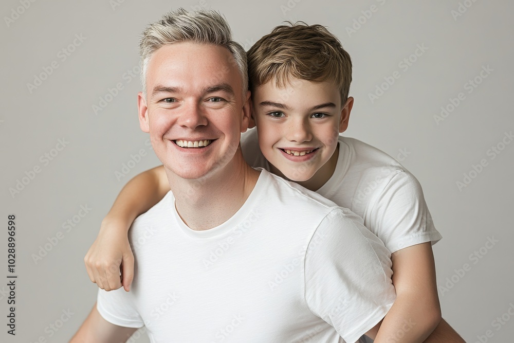 There is a lot of copy space in this portrait of two handsome, happy young brothers. There is a lot of copy space in this portrait of two handsome, happy young brothers.