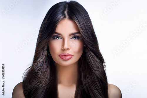 Obraz na płótnie Portrait einer attraktive junge Frau w salonie