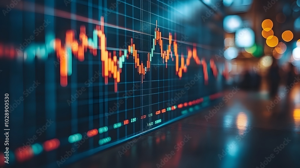 Rising stock market graph and business people moving with a blurred global map, symbolizing international trade and success Rising stock market graph and business people moving with a blurred global map, symbolizing international trade and success
