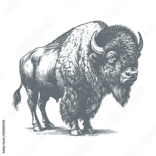 bison vector illustration