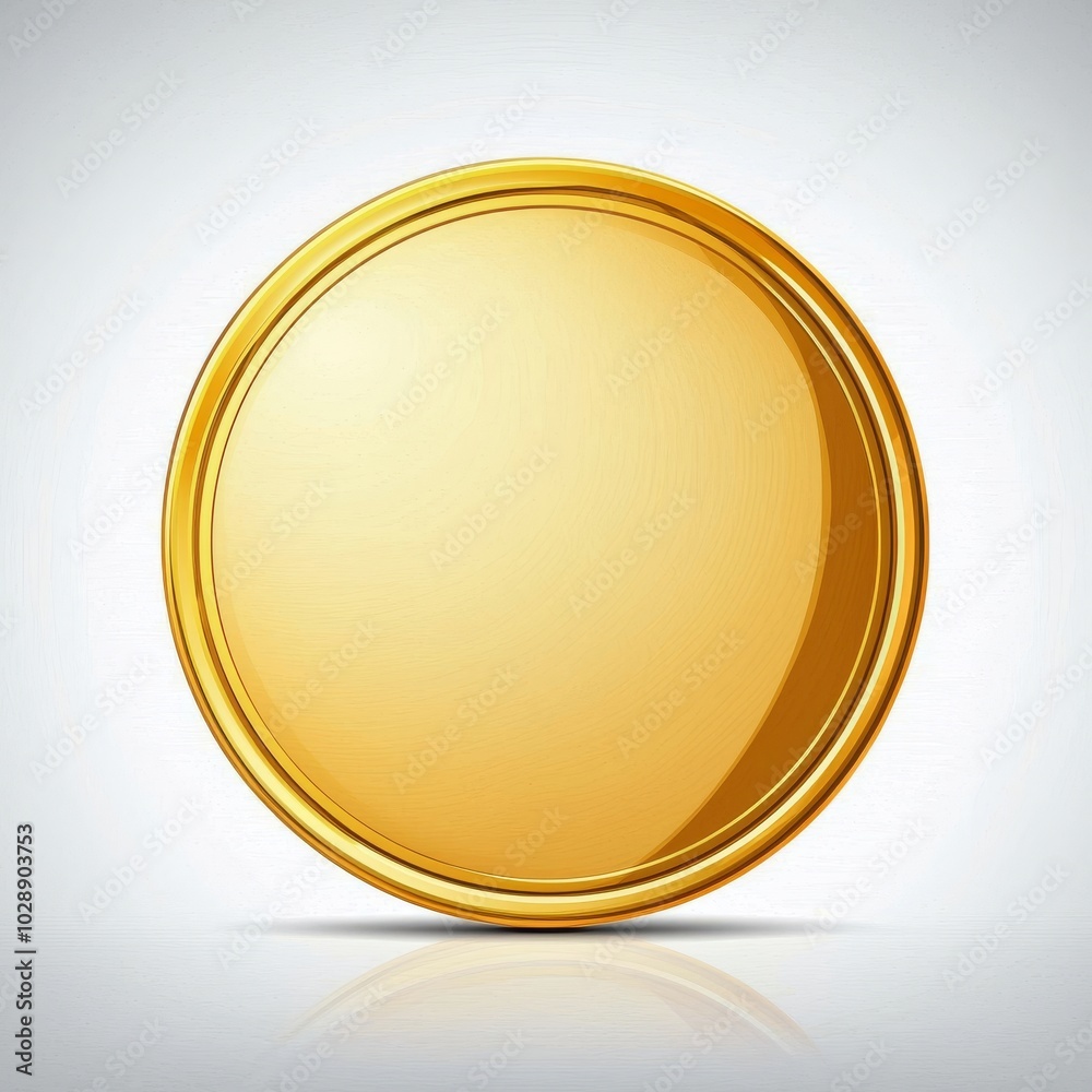 A modern image of a golden coin with a round border frame, showing a 3D realistic gold money sign, an isolated bright medal or premium game prize, and a front view of the metal coin with a round A modern image of a golden coin with a round border frame, showing a 3D realistic gold money sign, an isolated bright medal or premium game prize, and a front view of the metal coin with a round