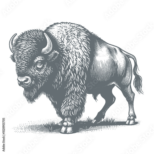 bison vector illustration