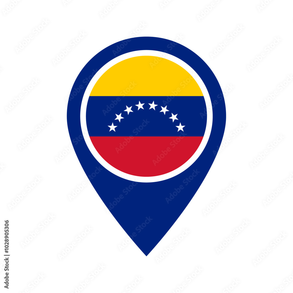 Venezuela flag location icon Venezuela flag location icon