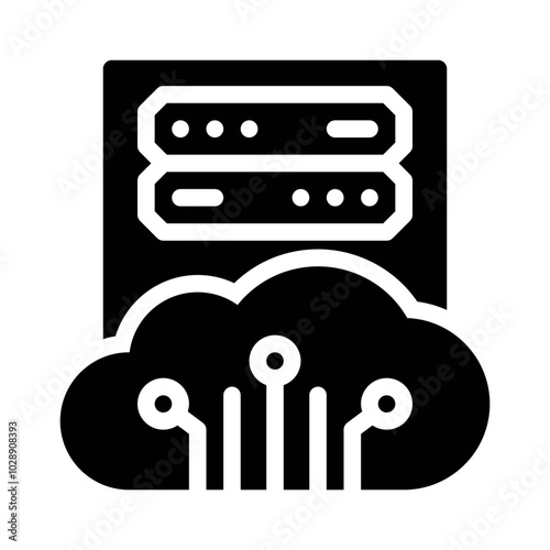 Cloud Data glyph icon