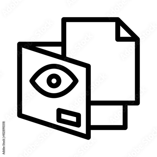 File Eye line icon