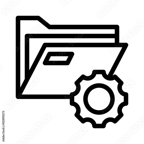 File Gear line icon