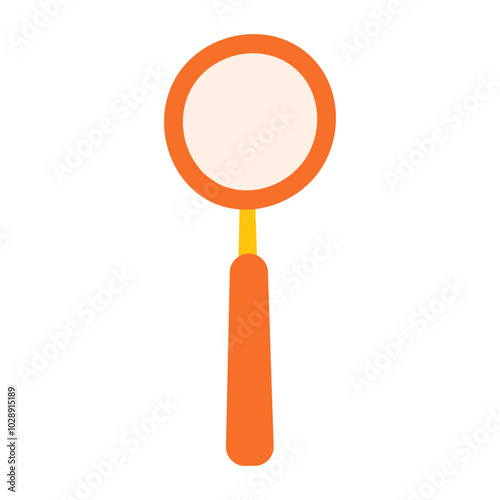 Magnifying glass on an isolated background. Vector illustration for educational materials, scientific designs, and detective themed projects