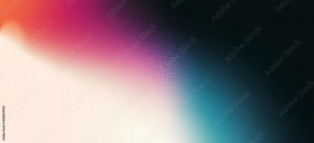 Fototapeta premium Abstract retro poster banner cover backdrop design with grainy background, blue red black white noise texture