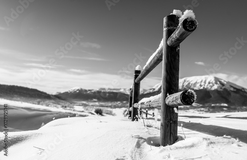 Snow and mountains in Abruzzo - Italy 