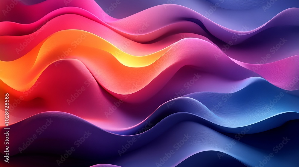 A holographic 3D background with abstract liquid shapes A holographic 3D background with abstract liquid shapes
