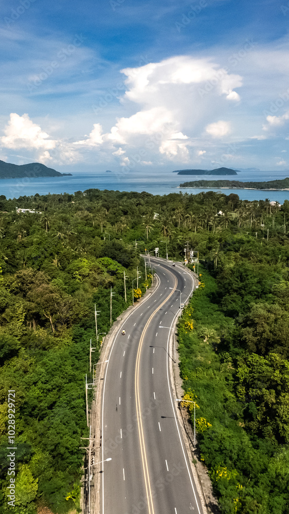 Ariel view of Promthep Cape, Phuket, Thailand Ariel view of Promthep Cape, Phuket, Thailand