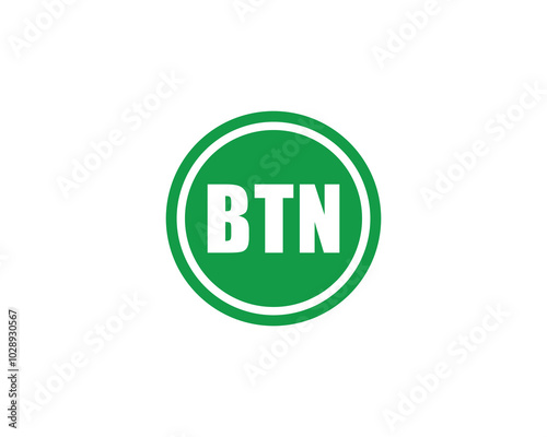 BTN logo design vector template. BTN