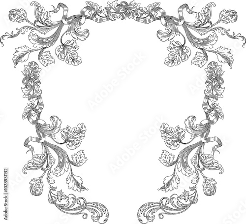 Rustic Vintage Baroque Borders