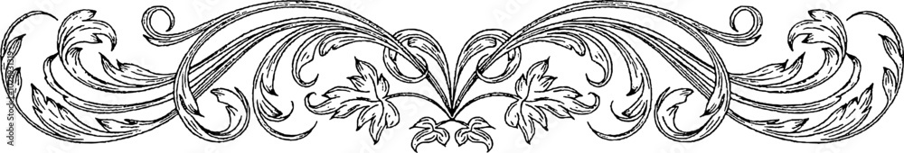 Naklejka premium Rustic Vintage Baroque Borders