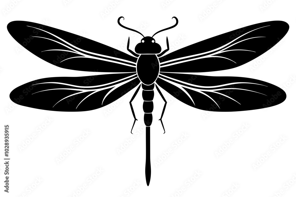 dragonfly silhouette vector illustration dragonfly silhouette vector illustration