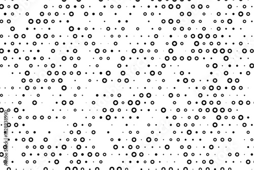 Symmetrical dot grid with hollow centers and random sizes