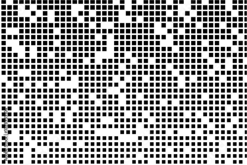 Minimalist black squares with randomized gaps