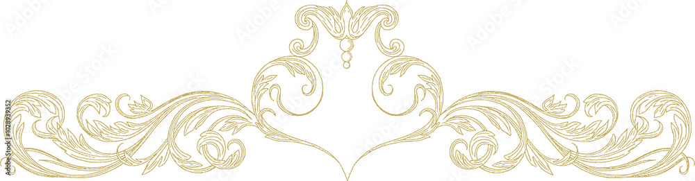 Fototapeta premium Vintage gold style Baroque Borders 