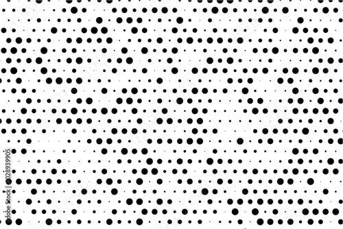 Abstract geometric grid of dots with random sizes