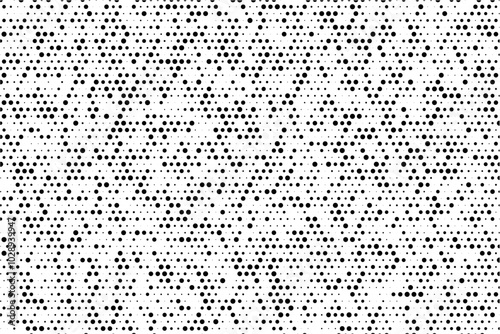 Abstract geometric grid of dots with random sizes