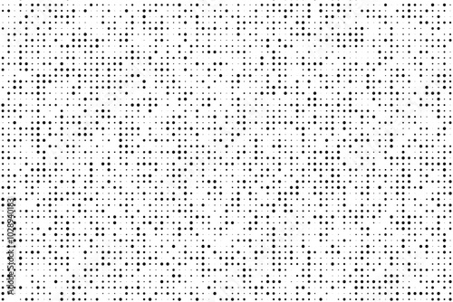 Staggered dot pattern with varied sizes on grid