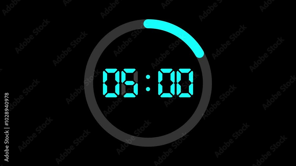 Colorful Round Circle Digital countdown timer from 0 second to 30 seconds Colorful Round Circle Digital countdown timer from 0 second to 30 seconds