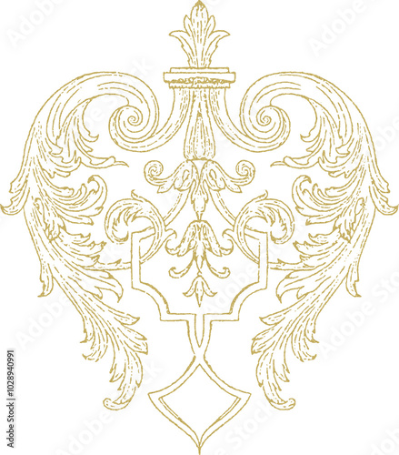 Vintage gold style Baroque Borders 