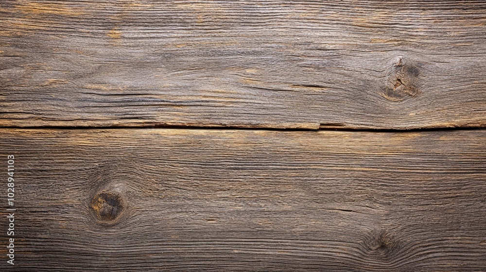 Fototapeta premium Rustic wooden background with knots and grain pattern.