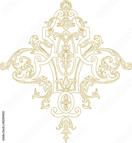Vintage gold style Baroque Borders 