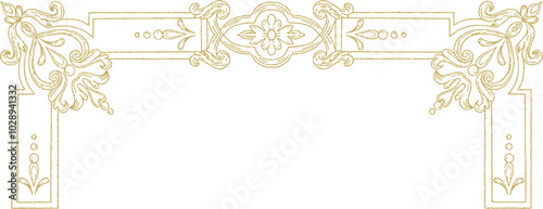 Vintage gold style Baroque Borders  photo