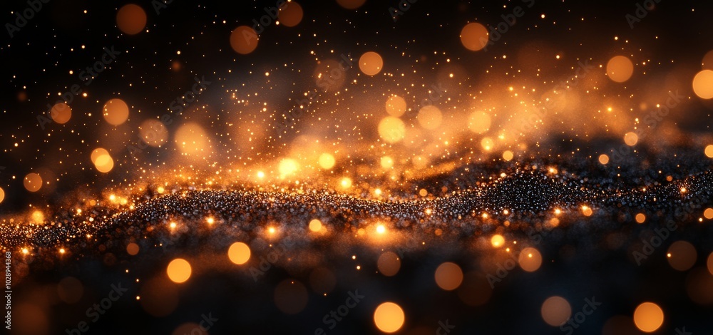 Night Glitter Background With Fireworks Night Glitter Background With Fireworks
