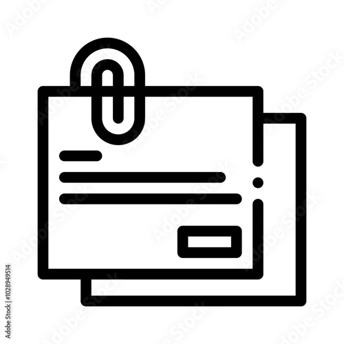 Paperclip line icon