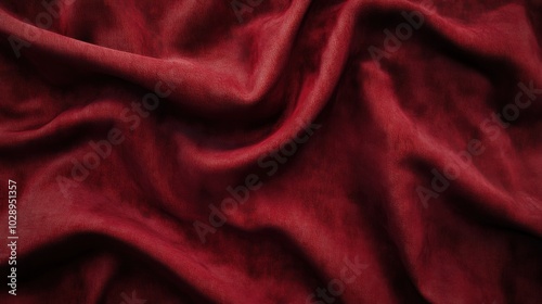 Smooth velvet texture in deep red, creating a luxurious and soft background for high-end products.