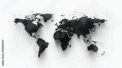 Vector Dotted Map only for EMEA and APAC regions