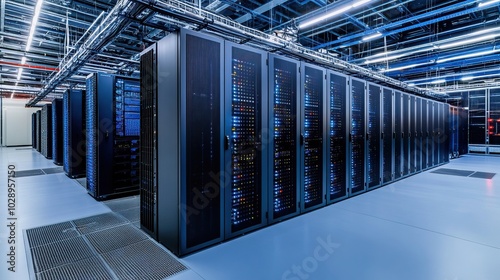 Server Room Interior: A Technological Landscape