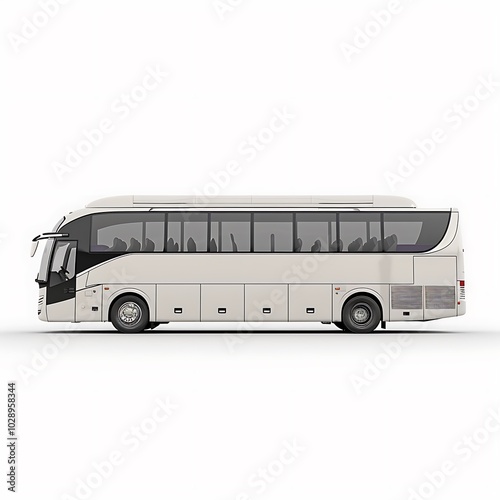 Coach bus isolated on white background
