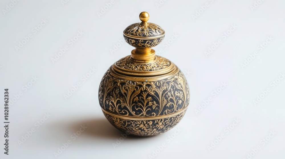 Elegant Gold-encased Luxury Perfume Bottle Elegant Gold-encased Luxury Perfume Bottle