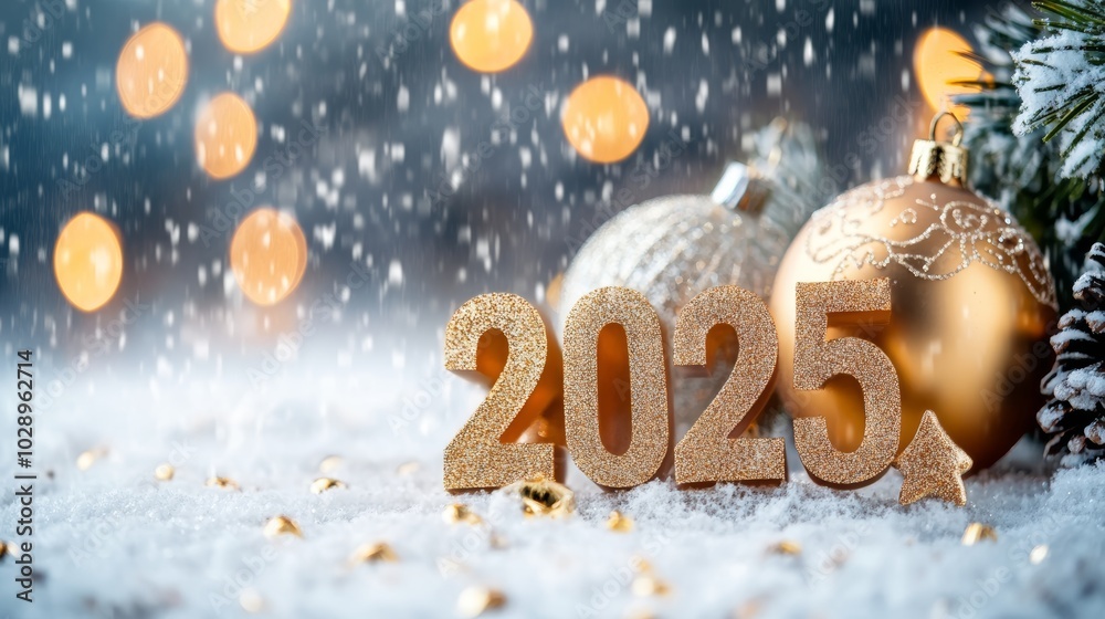 Happy New Year background and numbers 2025 year Happy New Year background and numbers 2025 year