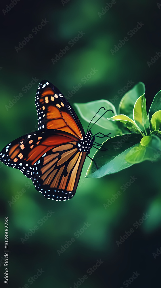 Fototapeta premium beautiful butterfly close up papercute