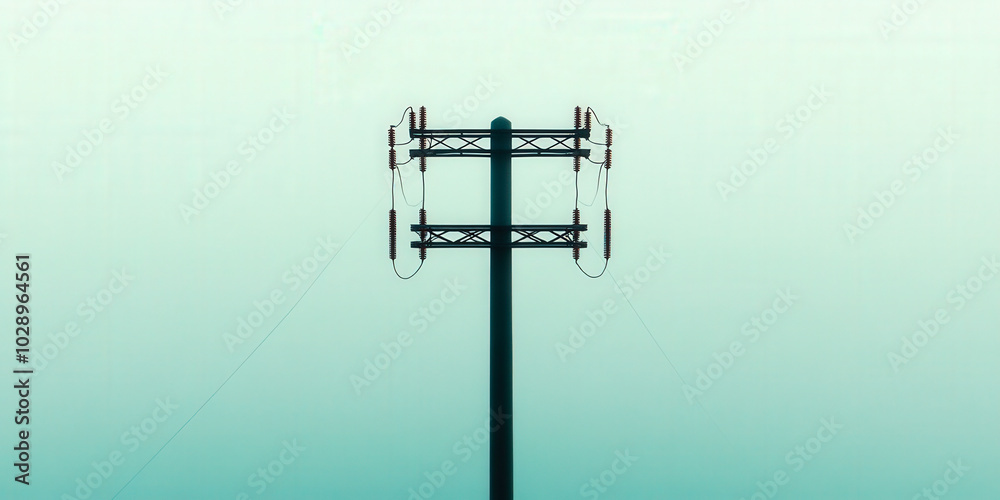 Obraz premium electric power pole
