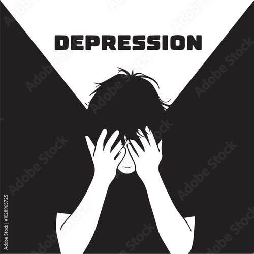 Depression Silhouette vector