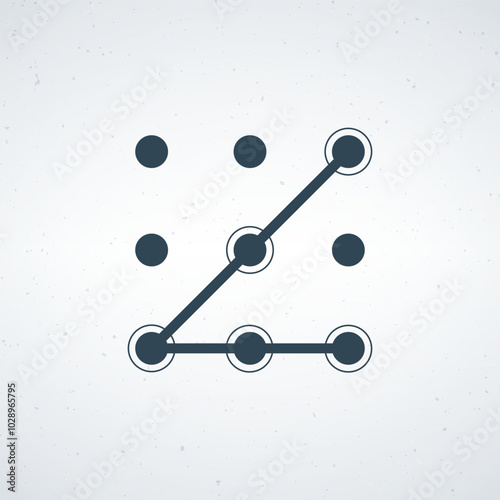 pattern unlock icon dotplot password illustration vector