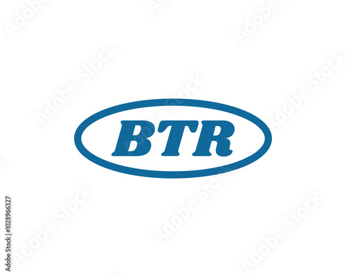 BTR logo design vector template. BTR